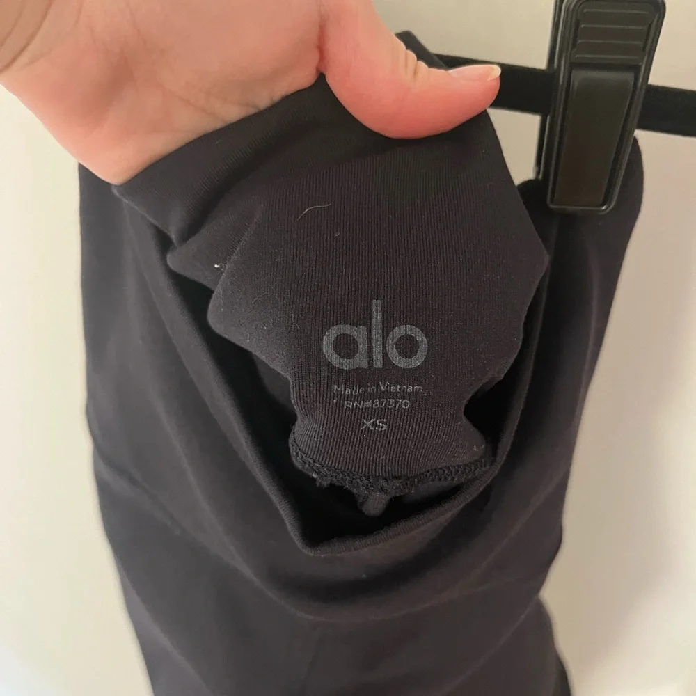 Alo Yoga Black High-Waist Moto Legging
